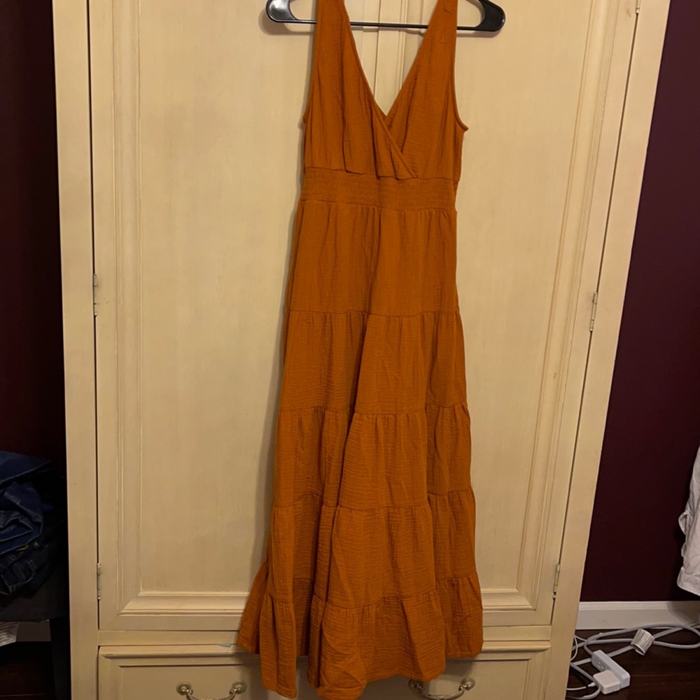 COPY - Maxi cross bodice sleeveless tiered dress